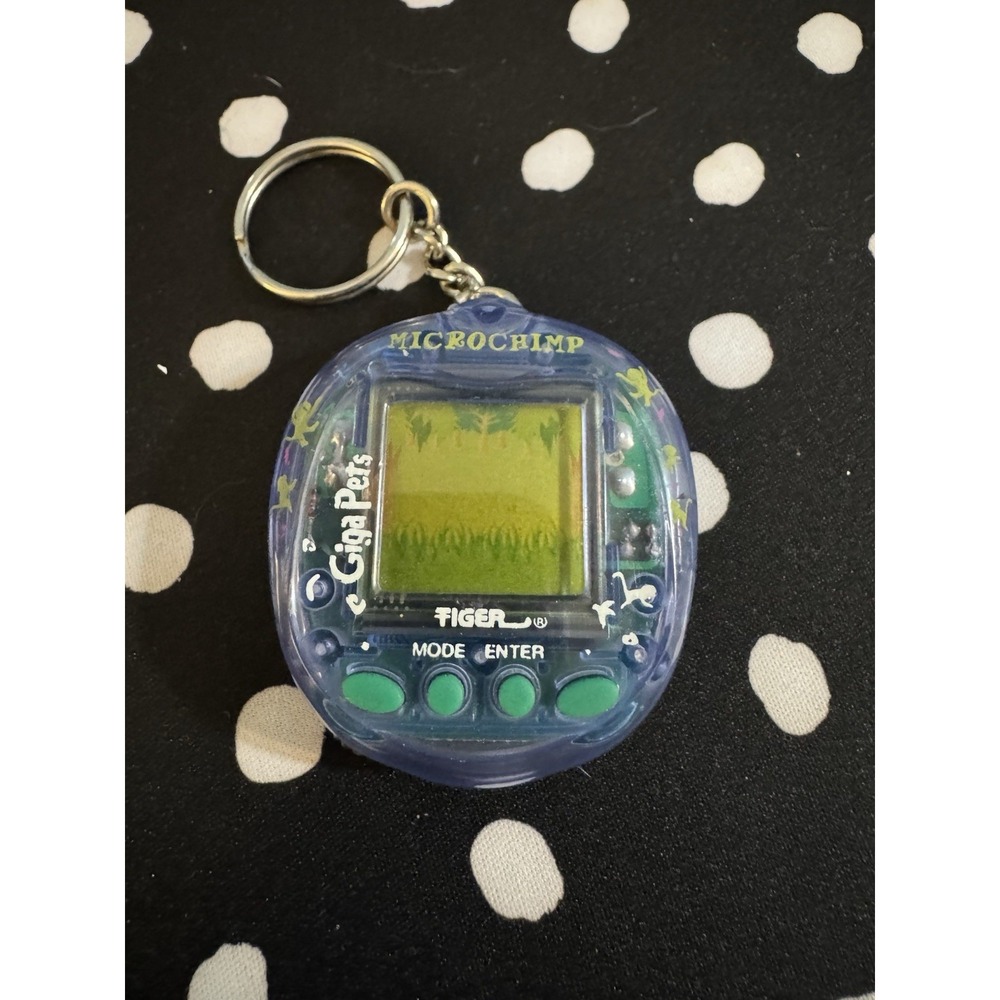 Tiger Microchimp GigaPets Monkey Electronic Keychain Vintage Unknown if Working
